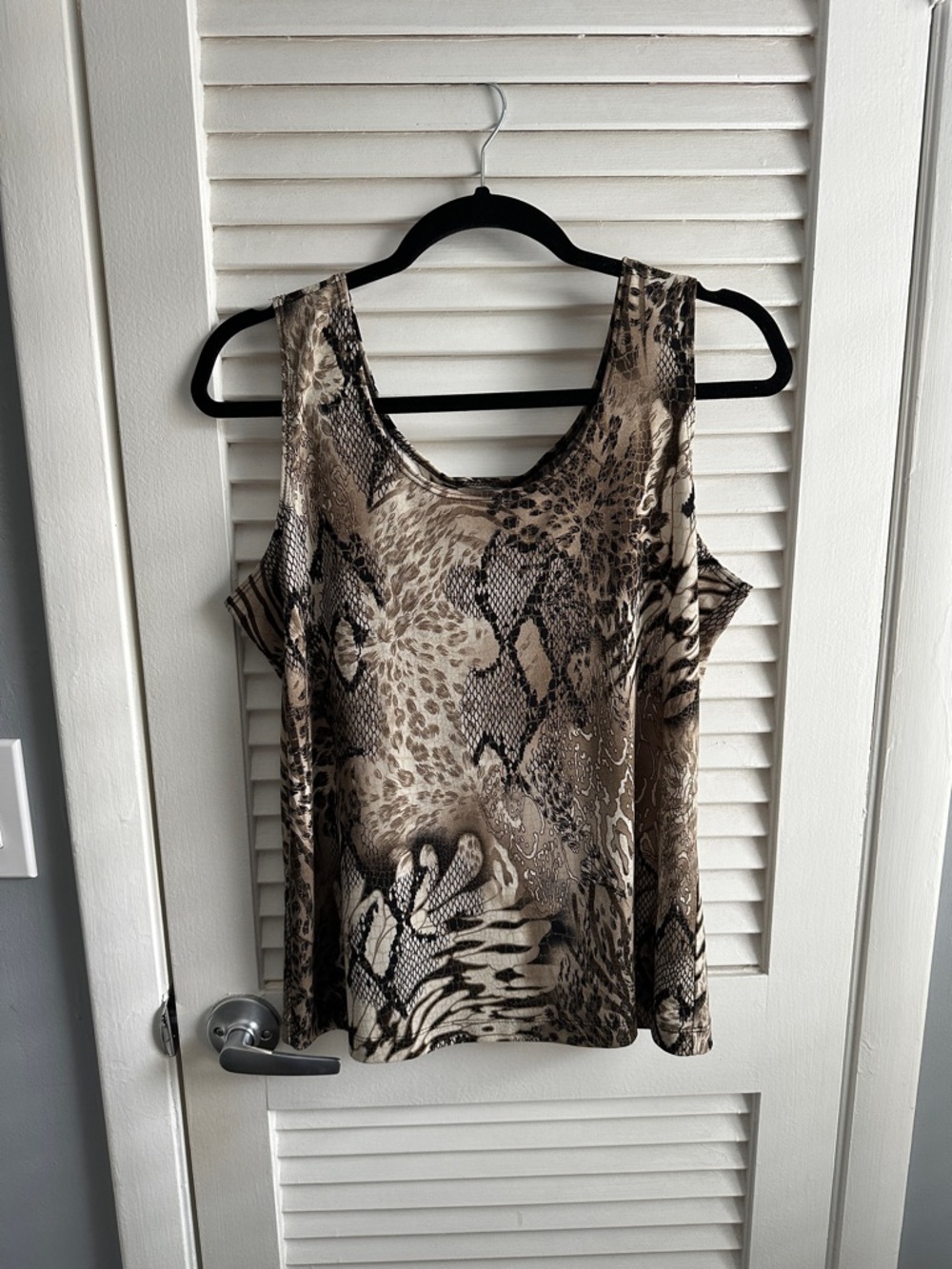 Chico’s animal print tank top size 2 Large